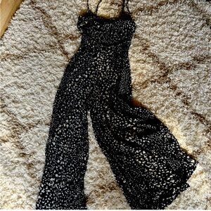 Chic black & cream jumpsuit